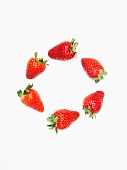 A circle of strawberries