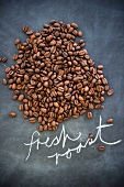 Close up of roast coffee beans