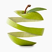 Apple peel in apple shape, studio shot