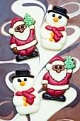Chocolate snowmen and Santa Clauses