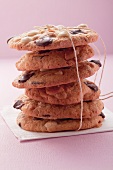 Stack of chocolate chip cookies