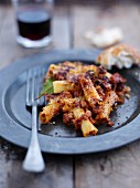 Rigatoni bake with minced meat