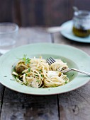 Spaghetti with artichokes