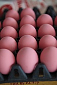 Dyed pink eggs