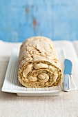 Coffee roulade with meringue