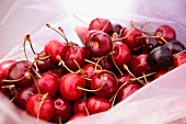 Cherries in a plastic bag
