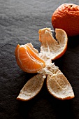 Tangerine wedge in the peel