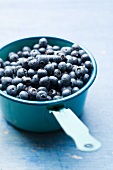 Blueberries in a saucepan