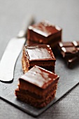 Chocolate cake squares