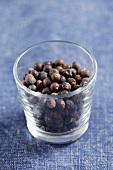 Juniper berries in a glass