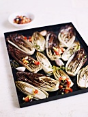Roasted chicory with vegetable vinaigrette