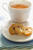 Biscotti with a cup of tea