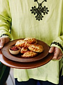 Karipap (Malaysian pastry parcels filled with curry and potato)