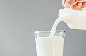 Pouring milk into a glass