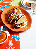 Knusprige Polenta-Hähnchen-Tacos