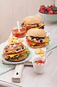 Chicken and blueberry burgers
