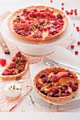 Peach and berry tartlets