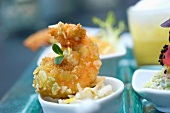 Deep-fried prawn with coconut