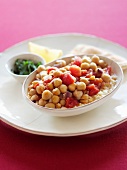 Couscous with chick-peas and tomatoes