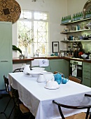 Kitchen corner with window and dining table