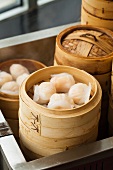 Har Gau (Chinese Shrimp Dumplings) in a Steamer