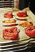 Grilled Vegetables, ready to be skinned and prepared