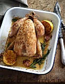 Lemon chicken with garlic and rosemary