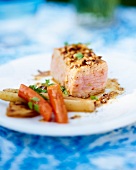 Veal fillet with vegetables