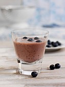 Blueberry and banana smoothie with cream cheese