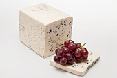 Blue cheese and red grapes