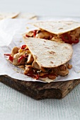 Quesadillas with chicken and peppers (Mexico)