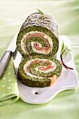 Spinach, Salmon and Herb Cream Cheese Roulade