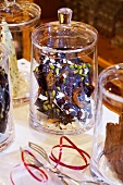 Home-made chocolate in a glass