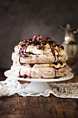 Black Forest pavlova (meringue layer cake)