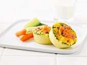 Vegetable frittata with ham