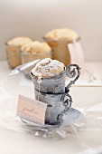 Piccoli panettone (mini yeast-raised cake with almonds and fruit)