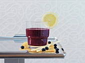 A drink made with blueberries and buttermilk