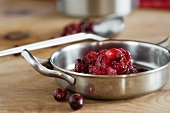 Cranberry sauce in a pan