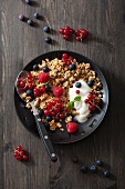 Muesli with fresh berries and yoghurt