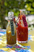 Mexican sauces: salsa verde and salsa roja