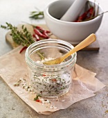 Home-made herb and chilli salt