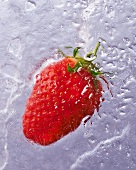 Gefrorene Erdbeere