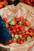 Fresh strawberries at the market