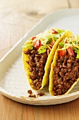 Tacos with minced beef and cheese (Mexico)