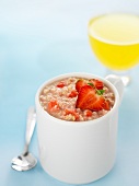 Instant porridge with strawberries