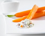 Carrots with blue cheese dip