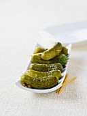 Pickled gherkins with dill