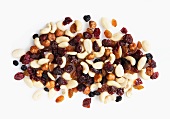 A dried fruit and nut mix