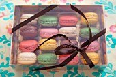 Macaroons packaged in a box
