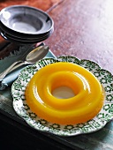 A fruit jelly, turned out of the mould